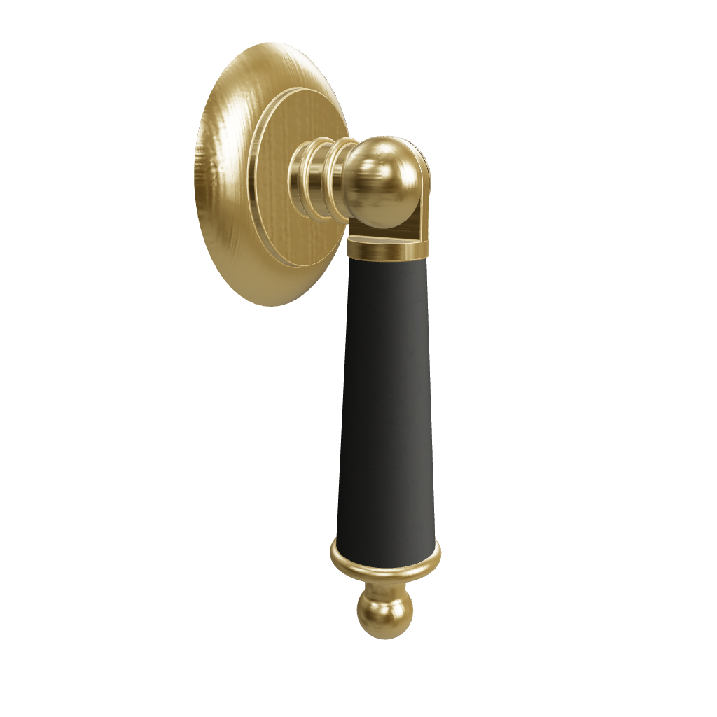 Austere Drop Knob /Door knob  / Brass/ Leather  /  M A N T A R A