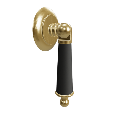 Austere Drop Knob /Door knob  / Brass/ Leather  /  M A N T A R A