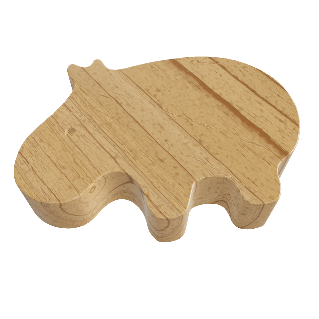 Hippo Wooden Knob/Hook