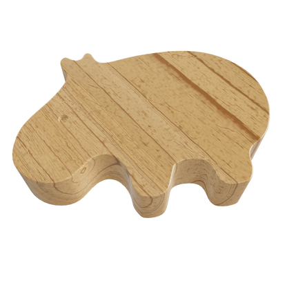 Hippo Wooden Knob/Hook