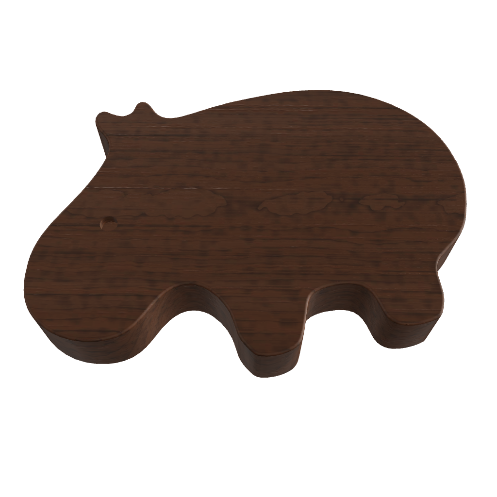 Hippo Wooden Knob/Hook