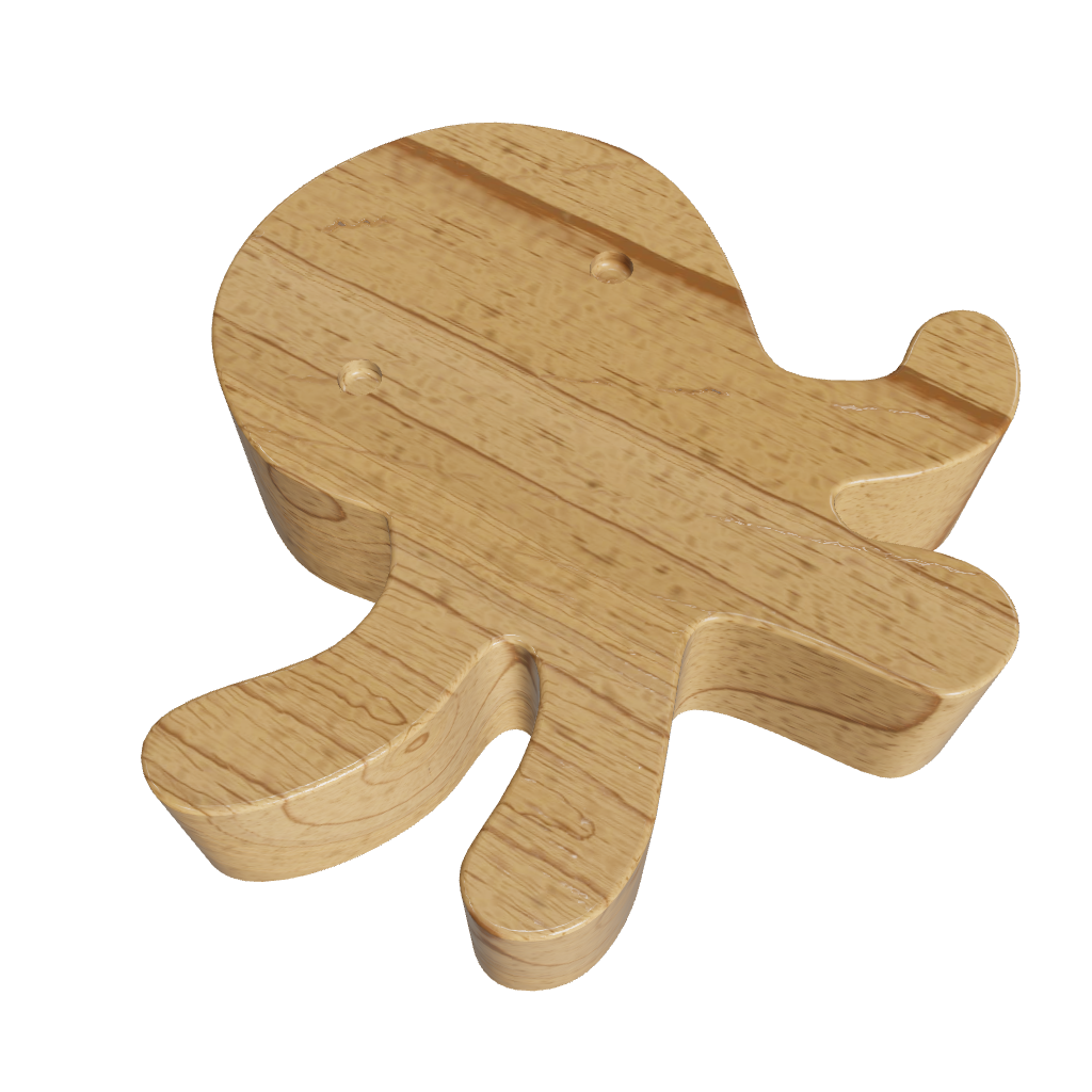 Octopus Wooden Knob/Hook