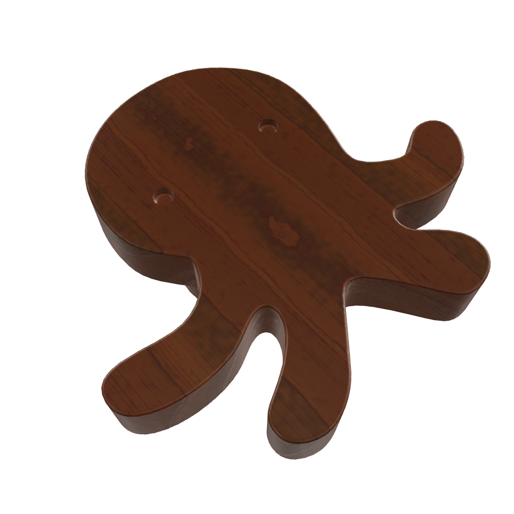 Octopus Wooden Knob/Hook