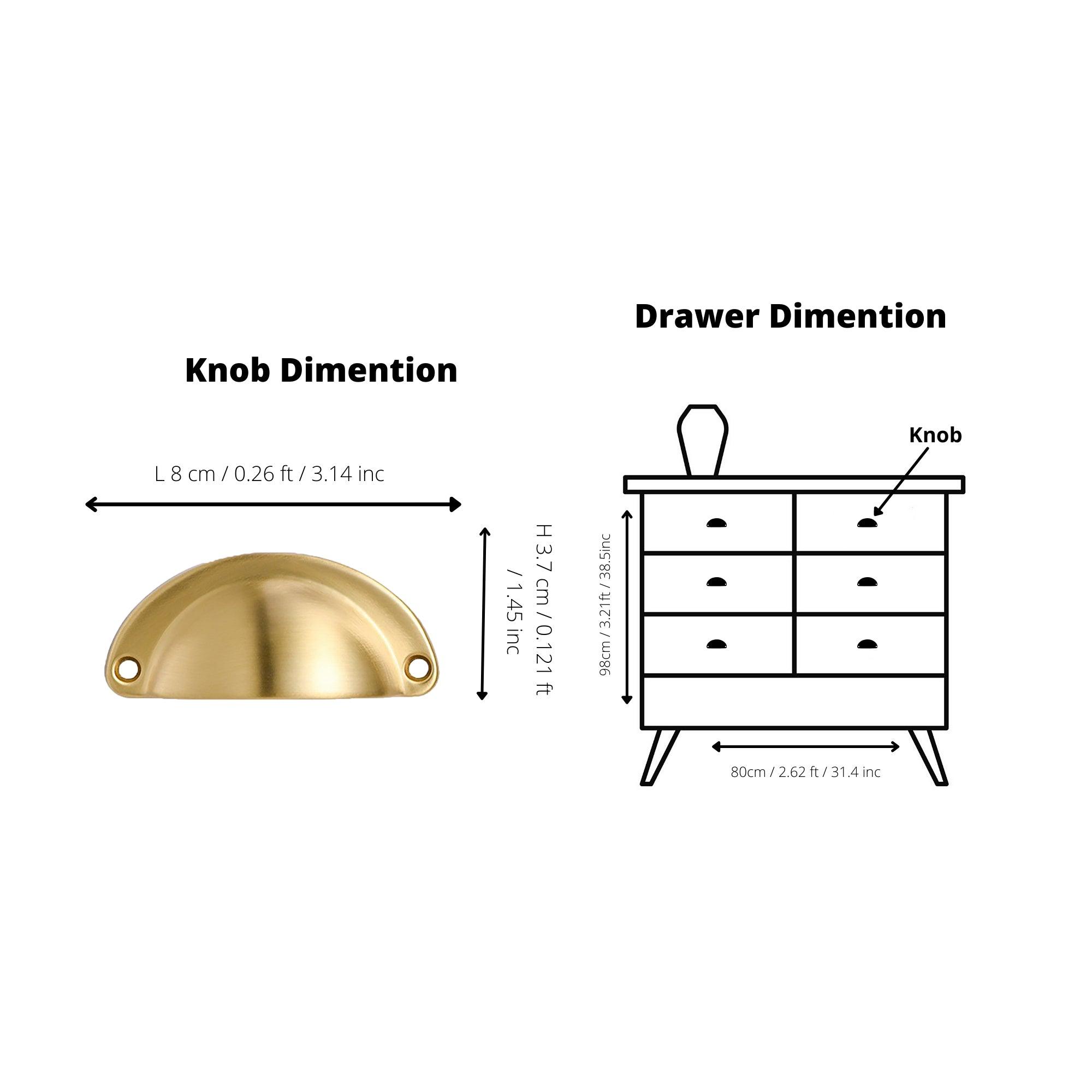 Vajra knob Handles 80mm / Gold / Brass - M A N T A R A